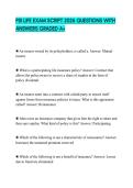 PSI LIFE EXAM SCRIPT 2026 QUESTIONS WITH ANSWERS GRADED A&plus;