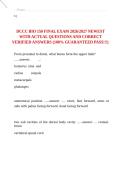 DCCC BIO 150 FINAL EXAM 2026-2027 NEWEST WITH ACTUAL QUESTIONS AND CORRECT VERIFIED ANSWERS &lpar;100 GUARANTEED PASS&rpar;