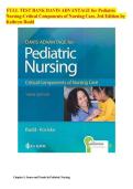 FULL TEST BANK DAVIS ADVANTAGE for Pediatric Nursing- Critical Components of Nursing Care&comma; 3rd Edition by Kathryn Rudd&lowbar;compressed&period;pdf