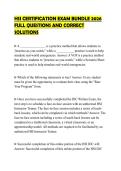 HSI CERTIFICATION EXAM BUNDLE 2026 FULL QUESTIONS AND CORRECT SOLUTIONS