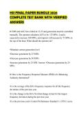 HSI FINAL PAPER BUNDLE 2026 COMPLETE TEST BANK WITH VERIFIED ANSWERS
