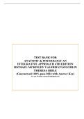 TEST BANK FOR ANATOMY & PHYSIOLOGY AN INTEGRATIVE APPROACH 4TH EDITION MICHAEL MCKINLEY VALERIE O'LOUGHLIN THERESA BIDLE
