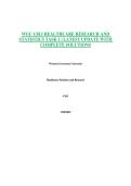 WGU C813 HEALTHCARE RESEARCH AND STATISTICS TASK 1 &vert; LATEST UPDATE WITH COMPLETE SOLUTIONS