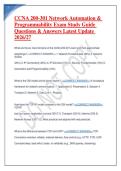 CCNA 200-301 Network Automation & Programmability Exam Study Guide Questions & Answers Latest Update 2026&sol;27