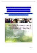 TEST BANK for Health Assessment for  Nursing Practice 8th Edition by Susan  Fickertt Wilson & Jean Foret Giddens Complete Chapters 1 -24 With Expert Approved Q&As & Explanations  for Exam Preparation&vert; A&plus; PASS GUARANTEED