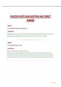 POLESTAR PILATES EXAM QUESTIONS AND CORRECT ANSWERS