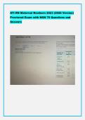 ATI RN Maternal Newborn 2023 &lpar;2026 Version&rpar;  Proctored Exam with NGN 70 Questions and  Answers