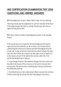 HUD CERTIFICATION EXAMINATION TEST 2026 QUESTIONS AND VERIFIED ANSWERS