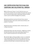 HUD CERTIFICATION PRACTICE EXAM 2026 QUESTIONS AND SOLUTIONS FULL VERSION