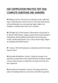 HUD CERTIFICATION PRACTICE TEST 2026 COMPLETE QUESTIONS AND ANSWERS