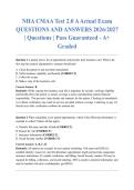 NHA CMAA Test 2&period;0 A Actual Exam QUESTIONS AND ANSWERS 2026&sol;2027 &vert; Questions &vert; Pass Guaranteed - A&plus; Graded