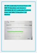 ATI RN Leadership Proctored Exam with  NGN 70 Questions and Answers &vert;  2023&sol;2026 RN ATI Leadership Proctored  Exam with NGN 70 Questions and  Answers