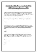NU673 Final  The Point - Test Guide With 100&percnt; - Complete Solution - 2026