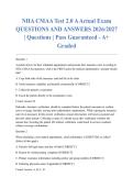 NHA CMAA Test 2&period;0 A Actual Exam QUESTIONS AND ANSWERS 2026&sol;2027 &vert; Questions &vert; Pass Guaranteed - A&plus; Graded