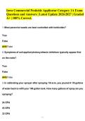 Iowa Commercial Pesticide Applicator Category 1A Exam Questions and Answers &vert; Latest Update 2026&sol;2027 &vert; Graded A&plus; &vert; 100&percnt; Correct&period;