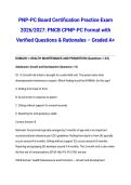 PNP-PC Board Certification Practice Exam 2026&sol;2027&colon; PNCB CPNP-PC Format with Verified Questions & Rationales &ndash; Graded A&plus;