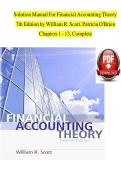 Solution Manual for Financial Accounting Theory&comma; 7th Edition by William R&period; Scott and Patricia O'Brien &ndash; Chapters 1&ndash;13&comma; Complete&comma; &lbrack;Your Institution&rsqb;&comma; &lbrack;Academic Year&rsqb;