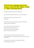 NUR 216 Exam 2 Questions and Correct Answers &vert; Latest 2027&sol;2027 Update &vert; Graded A&plus; &vert; 100&percnt; Guaranteed Success&period;