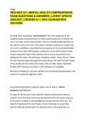 HESI NSG 221&colon; MENTAL HEALTH COMPREHENSIVE EXAM QUESTIONS & ANSWERS &vert; LATEST UPDATE 2026&sol;2027 &vert; GRADED A&plus; &vert; 100&percnt; GUARANTEED SUCCESS&period;