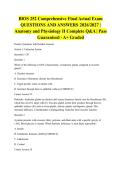 BIOS 252 Comprehensive Final Actual Exam QUESTIONS AND ANSWERS 2026&sol;2027 &vert; Anatomy and Physiology II Complete Q&A &vert; Pass Guaranteed - A&plus; Graded