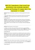 BIOS 252 Comprehensive Final Actual Exam QUESTIONS AND ANSWERS 2026&sol;2027 &vert; Anatomy and Physiology II Complete Q&A &vert; Pass Guaranteed - A&plus; Graded