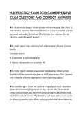 HUD PRACTICE EXAM 2026 COMPREHENSIVE EXAM QUESTIONS AND CORRECT ANSWERS