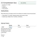  UTSA Spring 2026 ASL 2 &lpar;ASL-1024&rpar;&colon; 5&period;3 Comprehension Quiz &vert; Complete Questions and answers - Score for this quiz&colon; 20 out of 20&period;