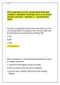 EPD EXAM 2026 ACTUAL EXAM QUESTIONS AND CORRECT ANSWERS &lpar;VERIFIED&rpar; &lbrace;30 Q & A&rcub; LATEST UPDATE 2026&sol;2027 &vert; GRADED A&plus; &vert; GUARANTEED PASS&period;