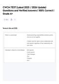 CWCM TEST &lpar;Latest 2025 &sol; 2026 Update&rpar; Questions and Verified Answers &vert; 100&percnt; Correct &vert; Grade A&plus;