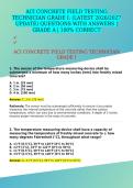 ACI CONCRETE FIELD TESTING TECHNICIAN GRADE IACI CONCRETE FIELD TESTING TECHNICIAN GRADE I