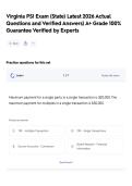 Virginia PSI Exam &lpar;State&rpar; Latest 2026 Actual Questions and Verified Answers&rpar; A&plus; Grade 100&percnt; Guarantee Verified by Experts