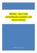 PNH301 - Test 2 with comprehensive questions and correct answers