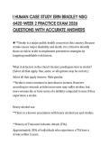 I HUMAN CASE STUDY ERIN BRADLEY NSG 6420 WEEK 2 PRACTICE EXAM 2026 QUESTIONS WITH ACCURATE ANSWERS