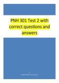 PNH 301 Test 2 with correct questions and answers