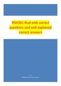 PNH301 final with correct questions and well explained correct answers