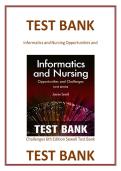 TEST BANK &ndash; Informatics and Nursing&colon; Opportunities and Challenges 6th Edition &lpar;Sewell&rpar; &vert; Complete Exam Prep