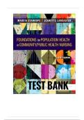 Test Bank for Foundations for Population Health in Community&sol;Public Health Nursing 6th Edition &vert; Marcia Stanhope & Jeanette Lancaster &vert; Latest Update 2026 Exam Prep &ndash; 100&percnt; PASS GUARANTEE