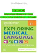 Test Bank for Exploring Medical Language&colon; A Student-Directed Approach 11th Edition &vert; Danielle LaFleur Brooks & Dale M&period; Levinsky &vert; Latest Update 2026 Exam Prep &ndash; 100&percnt; PASS GUARANTEE