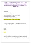 D 467 &sol; D467 Objective Assessment Exam &lpar;Latest  Update 2026 &sol; 2027&rpar; Exploring Data &vert; verified  Questions and Verified Answers &vert; Grade A &vert; 100&percnt;  Correct - WGU