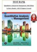 Test Bank for Quantitative Analysis for Management&comma; 14th edition Render &vert; Chapter 1-15 A&plus;