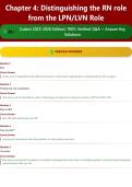 Chapter 4  Distinguishing the RN role from the LPN LVN Role 30&plus; &lpar;Latest 2025-2026 Edition&rpar; 100&percnt; Verified Q&A &plus; Answer Key Solutions