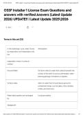 OSSF Installer 1 License Exam Questions and answers with verified Answers &lpar;Latest Update 2026&rpar; UPDATE&excl;&excl; &vert; Latest Update 20252026