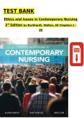 Test Bank for Ethics and Issues in Contemporary Nursing 3rd Canadian Edition by Margaret A&period; Burkhardt&comma; Nancy Walton&comma; Alvita Nathaniel Complete Fully Covered Latest Newest Version