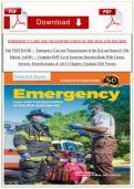 Full TEST BANK &mdash; Emergency Care and Transportation of the Sick and Injured &lpar;12th Edition&comma; AAOS&rpar; &mdash; Complete EMT-Level Instructor Question Bank With Correct Answers&comma; Deep Rationales & All 41 Chapters &vert; Updated 2026 Version