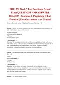 BIOS 252 Week 7 Lab Practicum Actual Exam QUESTIONS AND ANSWERS 2026&sol;2027 &vert; Anatomy & Physiology II Lab Practical &vert; Pass Guaranteed - A&plus; Graded