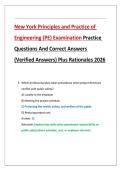 New York Principles and Practice of Engineering &lpar;PE&rpar; Examination Practice Questions And Correct Answers &lpar;Verified Answers&rpar; Plus Rationales 2026