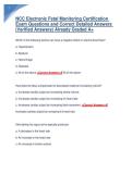 NCC Electronic Fetal Monitoring Certification Exam Questions and Correct Detailed Answers &lpar;Verified Answers&rpar; Already Graded A&plus;