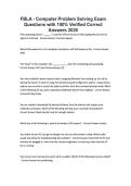 FBLA - Computer Problem Solving Exam Questions with 100&percnt; Verified Correct Answers 2026
