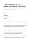 AANP Test 2 for Boards Exam Questions and Answers &lpar;Latest 2026&rpar;&period;