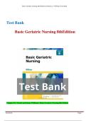 Basic Geriatric Nursing&comma; 8th Edition &ndash; Complete Test Bank by Patricia A&period; Williams